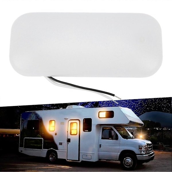 RV Taklampe LED 500LM 12V 6000K Hvit Bil Interiørbelysning for Bobiler Motorvogner Yachter Med Bryter