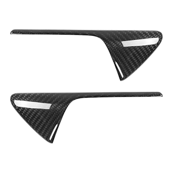 Par Sidokamera Ventilationsskydd Trim Äkta Kolfiber Passar Tesla Model 3 S X Y Glansig Kolfiber
