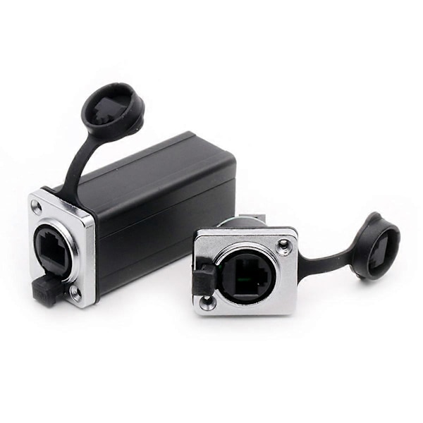 Vanntett RJ45 8P8C Ethernet-kontakt Hunn til Hunn Jack Nettverk Rett Kobling Panelmonterte Sokkeladaptere(C)