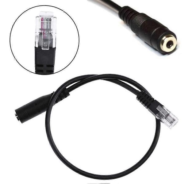 30 cm 3,5 mm smarttelefonheadset til RJ9-pluggkonverteradapterkabel for telefon
