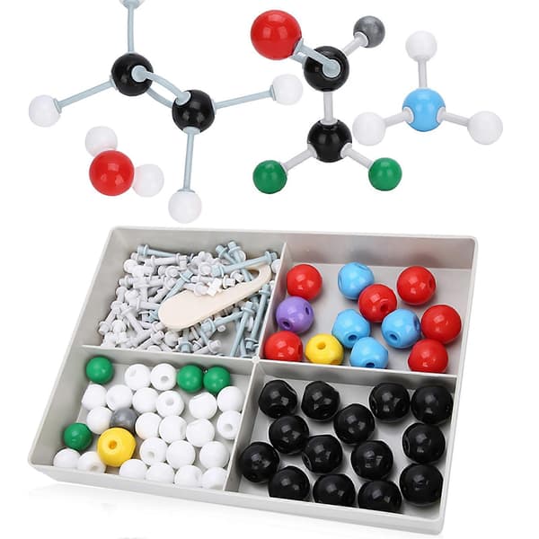 54 stk. XMM-067 Molekylmodellsett 54 Atomstruktur Kule- og Pinnemodell
