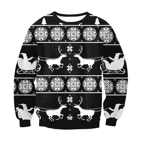 Ugly Christmas Sweater Herr Dam Tröjor 3D Rolig Söt printed Holiday Party Xmas Birthday Sweatshirts Unisex pullovers Toppar style 13 L