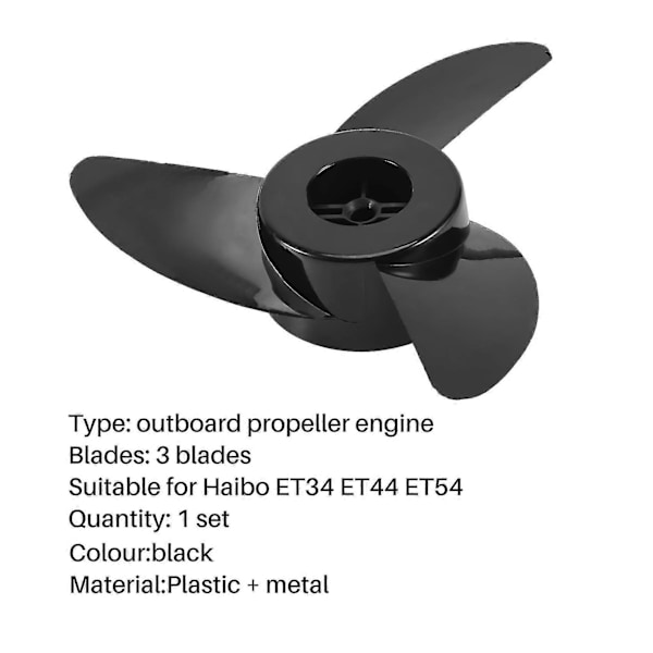 Motorbåts Propeller Elektrisk Propeller Propeller Utombordsmotor Elmotor för Et34 Et44 Et54