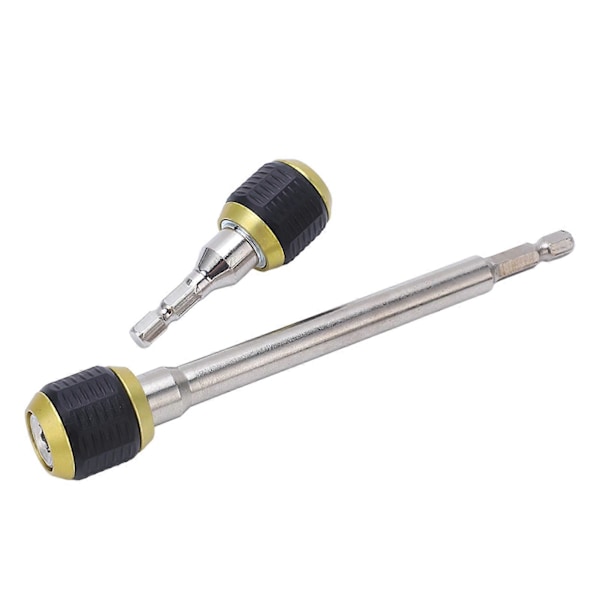 2 STK. Hex Hurtigskift Bitsholder Pop-Up Type Karbonstål Hex Skaft Koblinger 60mm 150mm
