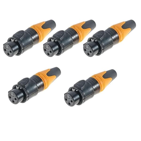3-pins Vanntett XLR Mikrofon Audio Plugg XLR Balansert Hode Hunn Gjenget Hode, D