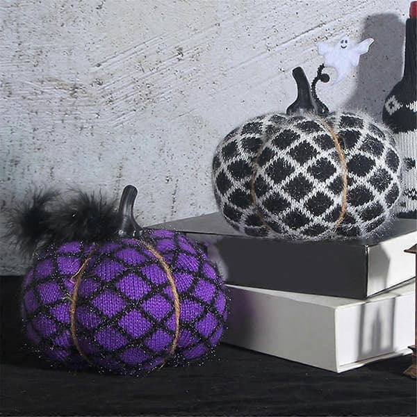 Halloween Græskar Pude Dekor 3D Græskar Pyntepude Plysbamser Græskar Dekorationer til Efterår Soveværelse Hjem Grøn