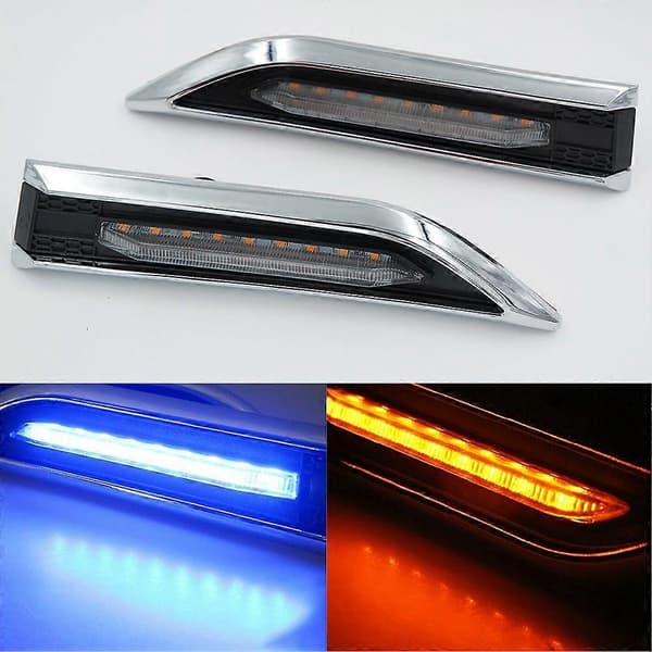 2 STK Bil LED Side Markeringslamper Blinklys til 2009-2015 (Udsender Gult Lys)