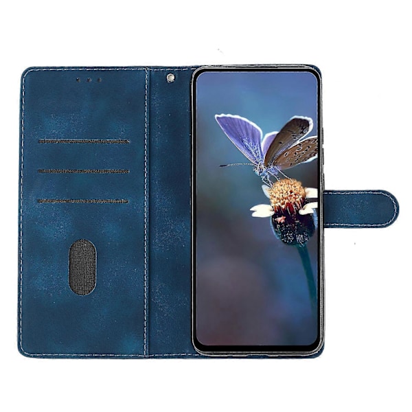 Blomster Skinnveske For Motorola Moto G9 / G9 Play / E7 Plus Blue