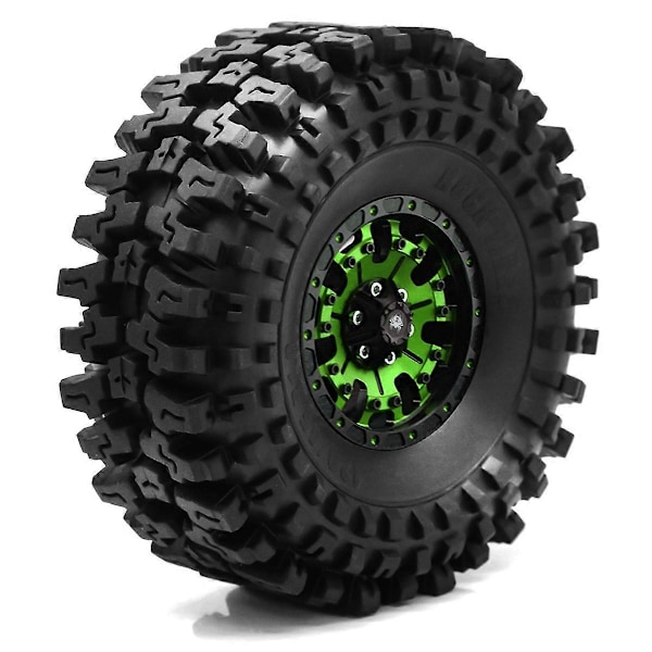 120mm Metallinen 1.9 Tuuman Beadlock-vanne Kumirengassarja 1/10 RC Crawler -auto TRX4 D90 Axial SCX10 II III, A