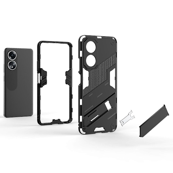 Skal för Oppo A58 4g PC+TPU Stötsäkert Stativ Mobilskal Orange