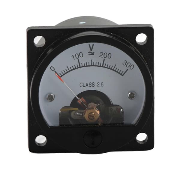 Rund Voltmeter ABS Analog Skivepanel Måler Nøyaktig Verktøy for Måling SO?45 AC 0?300 V