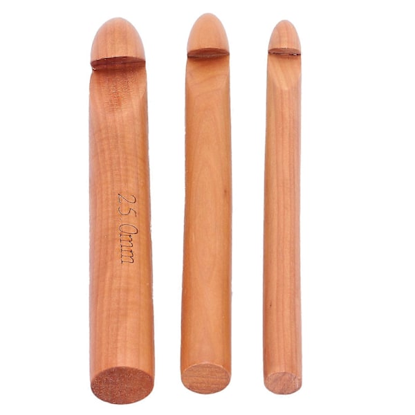 Bambu Virknål Handgjorda Stickor Garnhantverk 20cm/7.9in Stora Virknålar Karboniserade