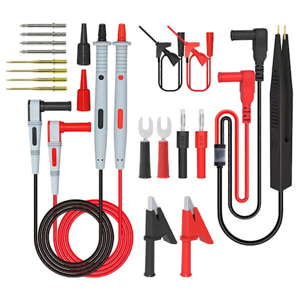 Multimeter Testledningskit Multifunktionella Utbytbara Stift Mini Testkrokklämmor Elektronisk Reparationsverktyg