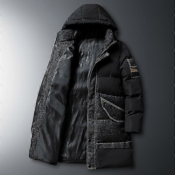 Vinter Lang Oversized Dunjakke for Menn xl