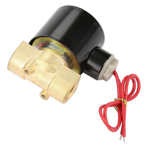 G3/8 2-vägs direktverkande N/C normalt stängd elektrisk magnetventil i mässing (DC 24V)