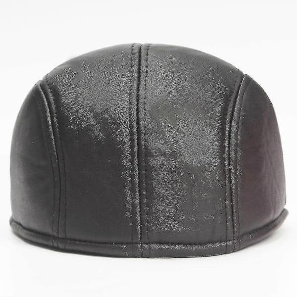 Læder Beret Kasket Casual Hat