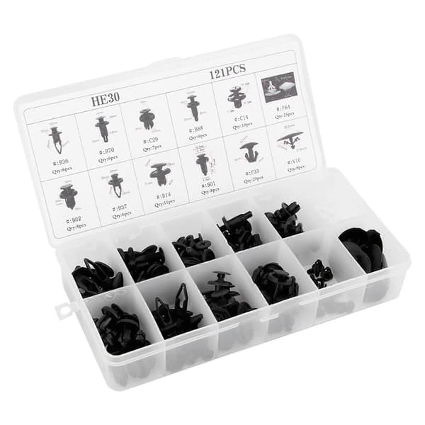 121 stk. Bilkarosseriklips Trim Push Pin Rivet Feste Passer for Honda