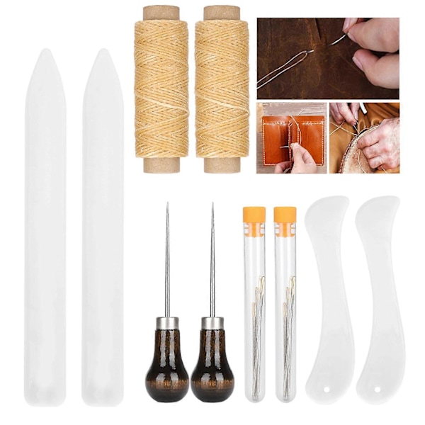 Läderhantverk Syverktyg Kit Koppar Reparation Handsömnadsset DIY Sytillbehör