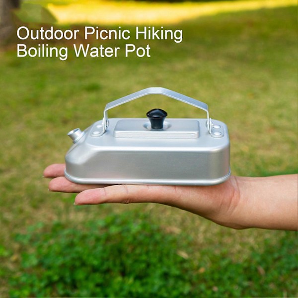 300ml Campingkittel Portabel Liten Kapacitet Rektangel Gryta Livsmedelsgodkänd Multifunktionell Kokkärl Aluminium Utomhus Picknick Vandring Kokande Vatten Gryta Camping