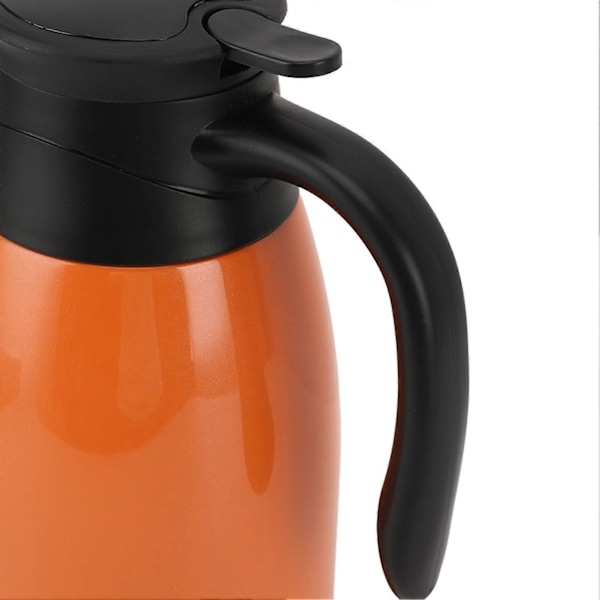 Bil Vannkoker 180W 1400ml Varmtvannsbereder Oransje Rustfritt Stål Lekkasjesikker 24V Vannkoker for Biltur Reise Arbeid