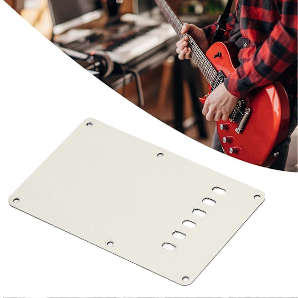 2 st Elgitarr Baksida Skyddsplatta 6 Hål Robust Utsökt Utseende Gitarrplektrumskydd Bakplatta Svart Beige