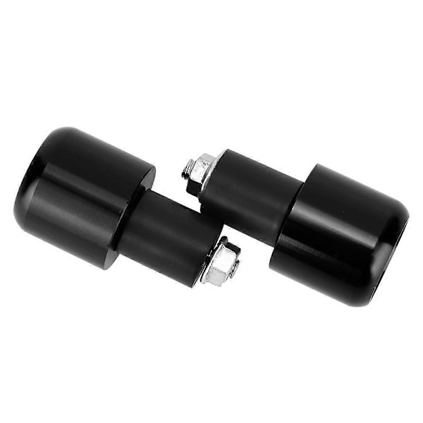 2 st Motorcykel Modifiering Tillbehör Styrändplugg för 22mm Diameter Styre (Svart)