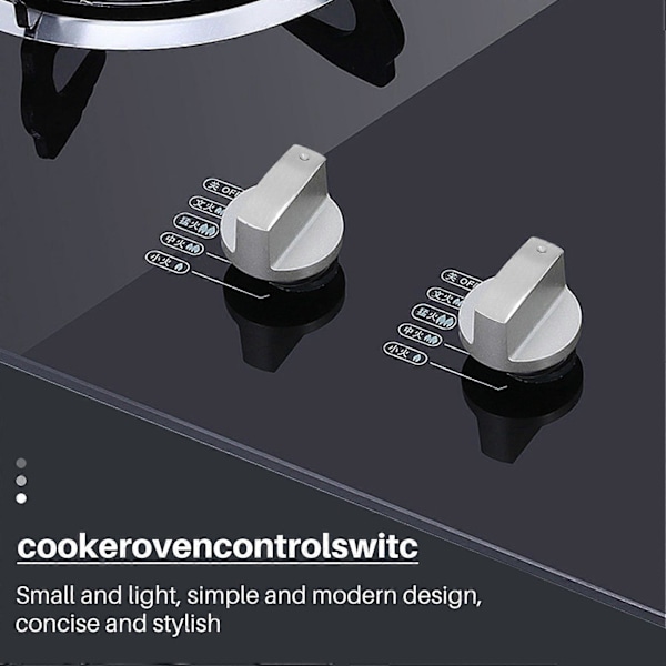 Komfyrknotter fra Stoves, Ovnsknott (4 stk), 6 mm Universal Sølv Gasskomfyr Kontrollknotter Adaptere Ovnsrota
