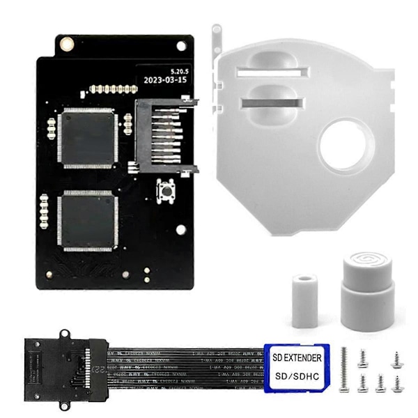 För GDEMU V5.20.5 Optisk Drivenhet Emuleringskort Kit för Dreamcast GDU DC VA1 Konsol SD Förlängning Svart+Vit