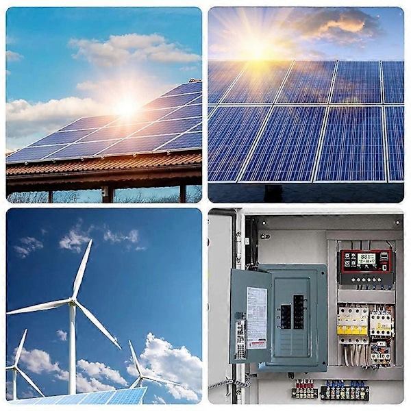 Solar Opladningscontroller Sort Solpanel Batteri Smart Regulator Dobbelt USB-porte Automatisk Justerbar LCD-skærm