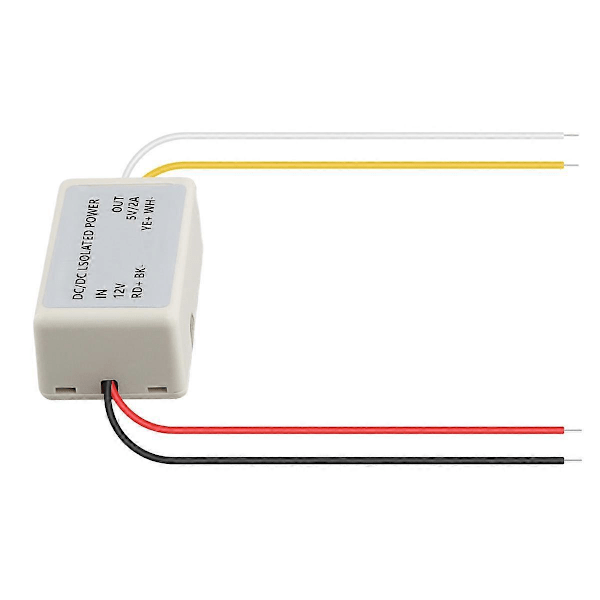 DC-DC Isoleret Strømmodul DC12V Input DC 5V/2A Output Konverter Fælles Jord Isolation Anti-Interferens, 12V til 5V/2A