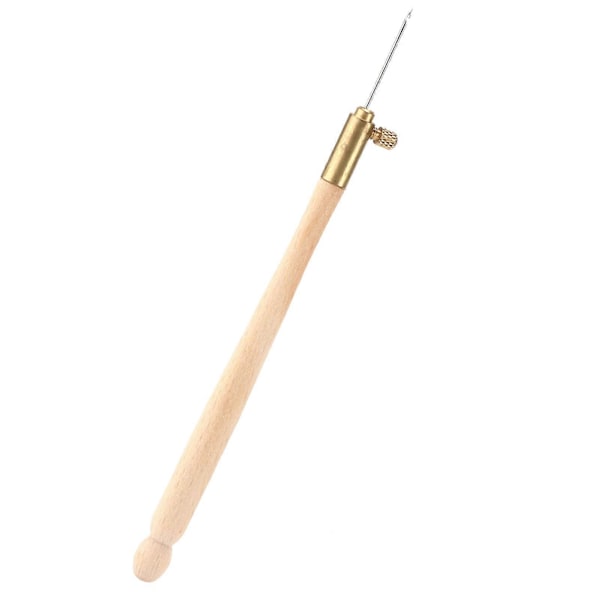 Tambour-virkkuukoukku, ergonomisesti muotoiltu liukumaton kahva, helppo käyttää ranskalaisessa kirjontavirkkauksessa 3 neulalla DIY-ompeluun