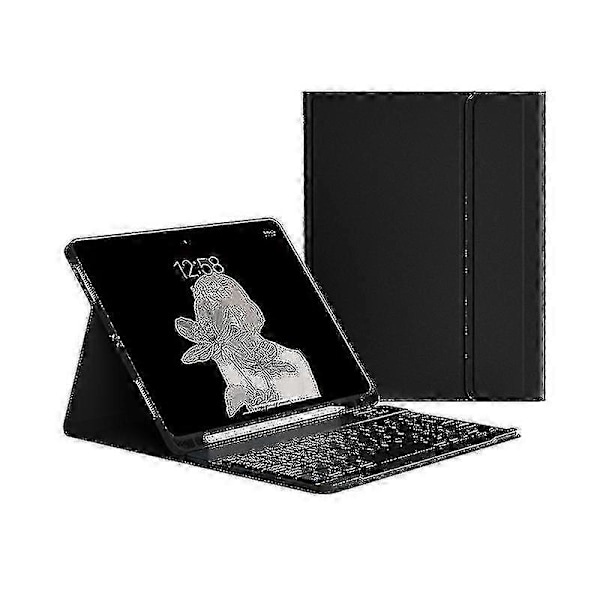 Fodral med tangentbord för iPad 9,7 tum 2017 2018 5:e 6:e generationen Black