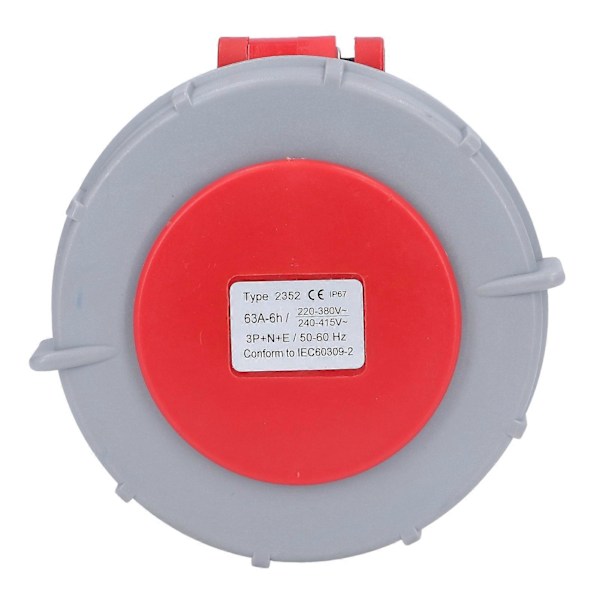 5-nastainen 3P+N+E teollisuusvirtaliitin IP67 vedenpitävä ilmailupistoke AC 220-380V/240-415V 63A