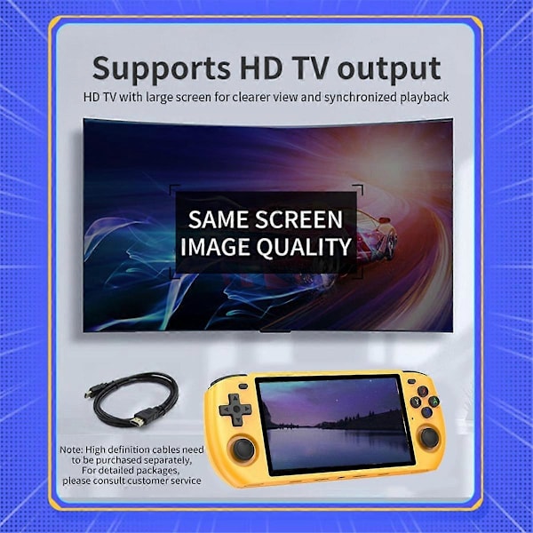 RGB10 Max3 Retro Spillekonsol 16G+64G 5.0 Tommer Håndholdt Videospillekonsol til MAME PSP N64 Emulator C