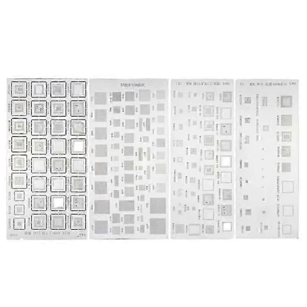 4 STK Universal BGA Stencil til MTK MSM iPad CPU RAM PM Power IC Reball Pin Direkte Varme Skabelon