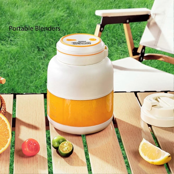 Bärbar Blender Handhållen Fruktmixer USB Uppladdningsbar Personlig Blender Juicekopp Läcksäker Kraftfull Mixning Vit