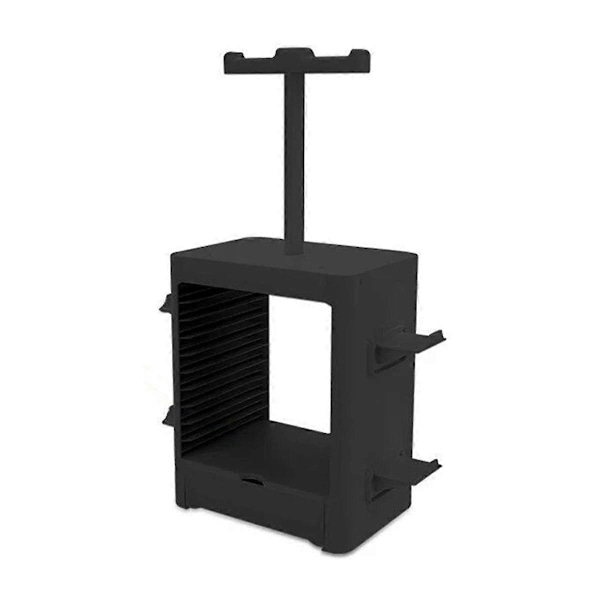 Multifunksjonell Spillstativ for / Disk Hodetelefonstativ Oppbevaringshylle for Series Svart