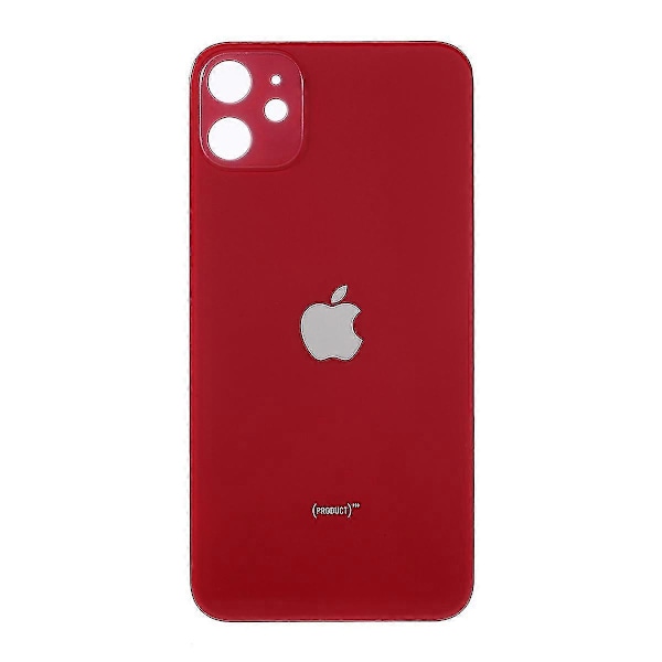 Högkvalitativt Batterilucka Baksida Ersättning för iPhone 11 6.1-tum (Stort Hål) Red