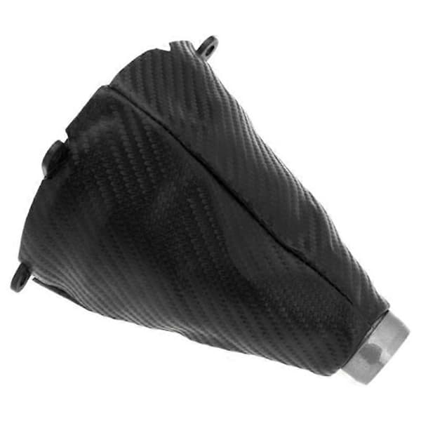 Kolfiber PU Läder Växelspaksknopp Damask Skydd för Si 2006-2012