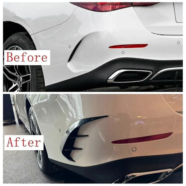 Bakre Støtfanger Spoiler Nedre Side Luftventil Ramme Deksel Trim for E Klasse W214 2024 Tilbehør
