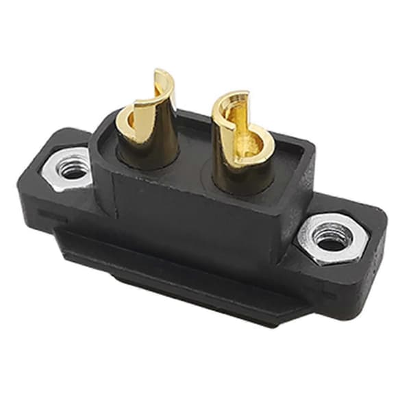 6 stk. Sort XT60EW-M XT60 Hanstik Forbindelsesled Skrue Fast Plade Panelmontering XT60EW Stik til RC Lipo Batteri FPV RC