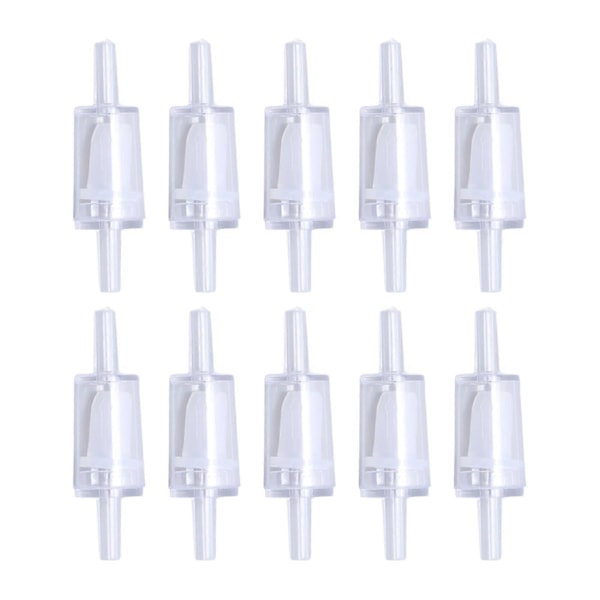 10 st Backventil 4mm PP Luftpump Akvarium 1-vägs Vattenstopp Backventil för Akvarium Vit