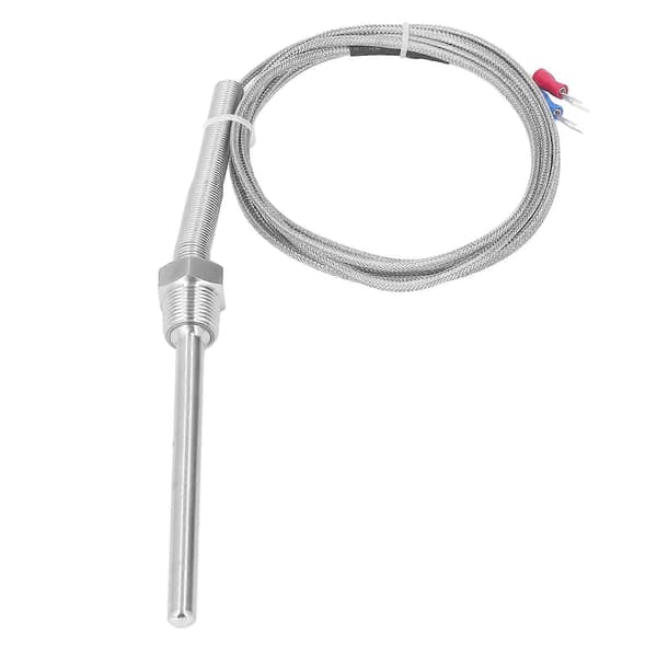 Termoelement K Typ 0?400 3/8 NPT 8x100mm Temperatur Sensor Sond i Rostfritt Stål 2m / 6.56ft