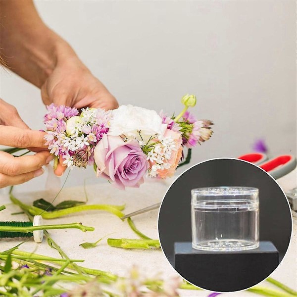 3 st Spiral Ikebana Stjälkhållare, Transparent Återanvändbart Blomstergaller för Vas, Blomformare för Blommor (1L+2S)
