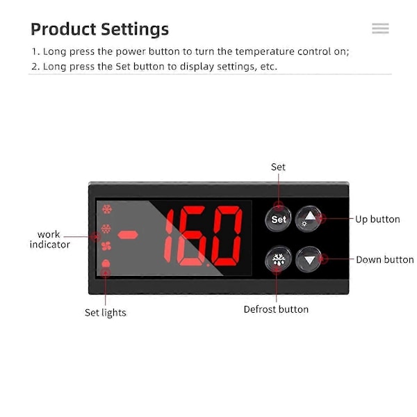 Digital Termostat Hygrometer Temperatur Fugtighedsregulator DC12-24V Regulator Varme Køling Kontrol ECS-961NEO