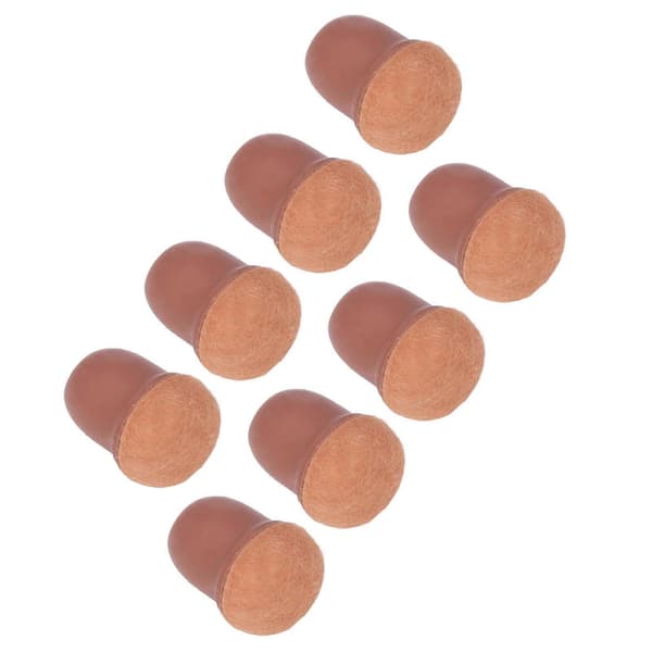 8 st Stolsbensskydd TPE Golvskydd Möbelbensskydd Set Kit för Bord Pall Brun S