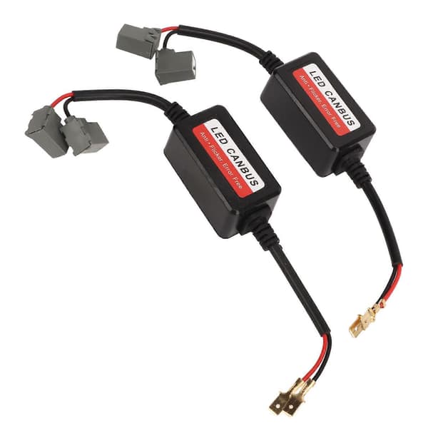 2 stk. H1 LED Lys Dekoder 12V DC Anti-flimrings Resistor Dekoder for LED Frontlykt Tåkelys