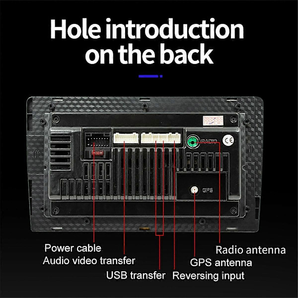 Android 13 Bil Stereo Trådløs Carplay Android Auto, 2 Din 10 Tommer Touch Screen Bilradio GPS WiFi Bluetooth Bakkamera