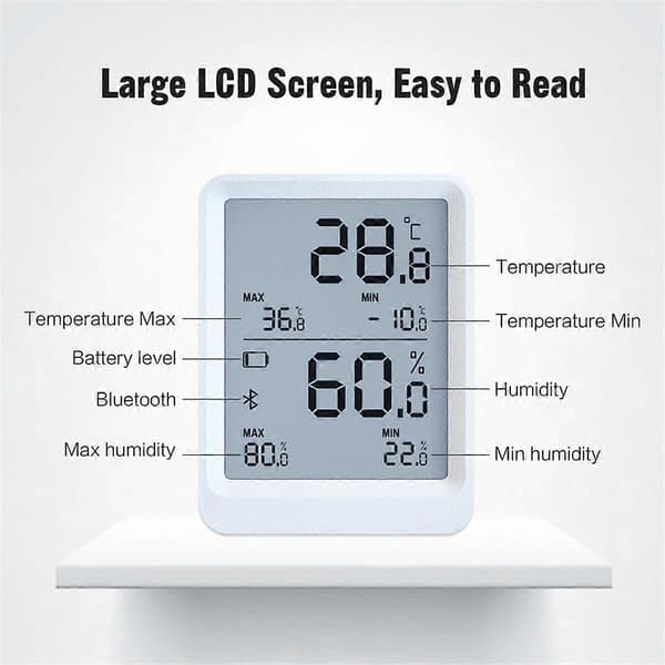 Temperatur- och luftfuktighetslogger Bluetooth Temperatur Luftfuktighetsmätare Stöd för automatiska datarapporter för kläckningslåda