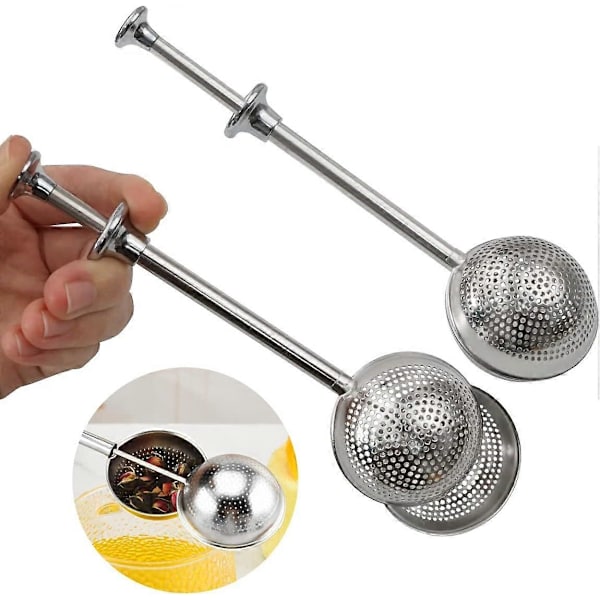 Tekule, Teinfuser i rustfritt stål med langt håndtak, Teinfuser for kopp, Tefilter i rustfritt stål for kopp, Teskjeinfuser, Tekule